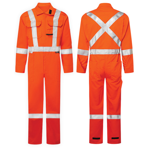 Combinaisons de luxe haute visibilit&eacute; 7 oz UltraSoft, Taille 58 (grand taille), Orange Cam Industrial