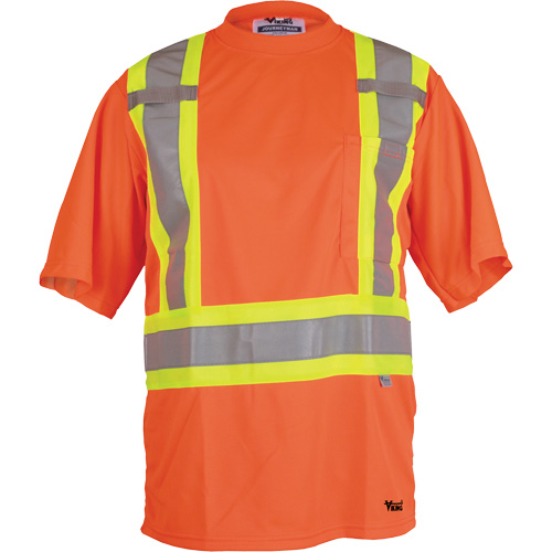 T-shirt de s&eacute;curit&eacute; Viking, Polyester, Petit, Orange haute visibilit&eacute; Cam Industrial