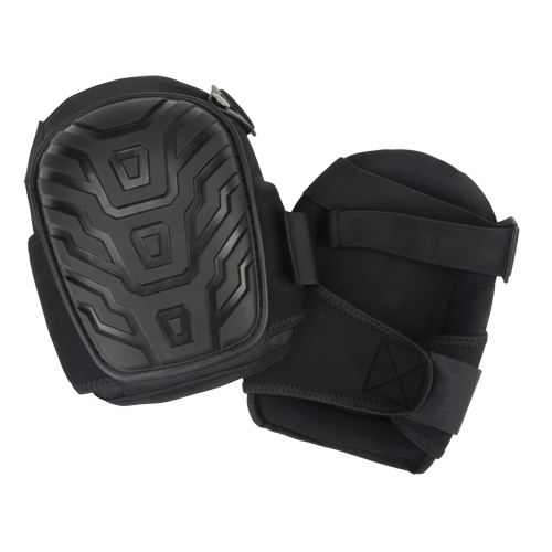 PVC Cap Knee Pads, Buckle/Hook and Loop Style, Plastic Caps, Foam Pads Cam Industrial