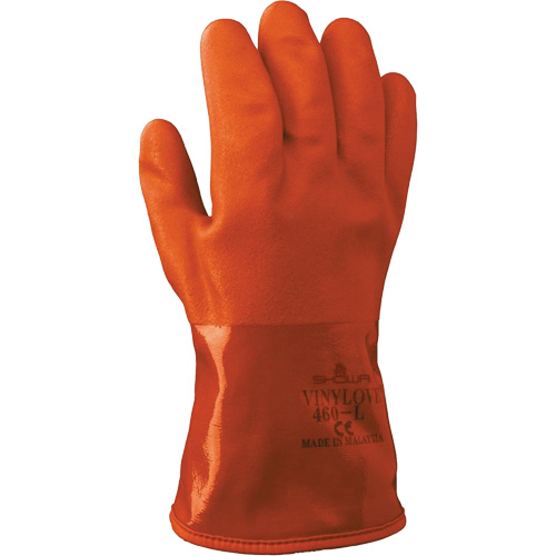 Atlas 460 Double-Dipped Gloves, Size Medium/8, 12" L, PVC, Acrylic/Cotton Inner Lining, 130-mil Cam Industrial
