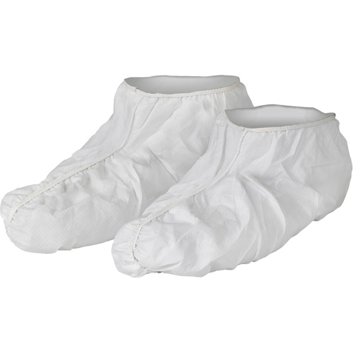 KleenGuard A40 Shoe Covers, One Size, Microporous, White Cam Industrial