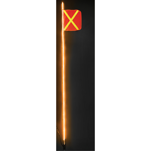 Safety Whip&reg; Heavy-Duty LED Whips, Hitch Mount, 10 High, Orange with Reflective Cam Industrial