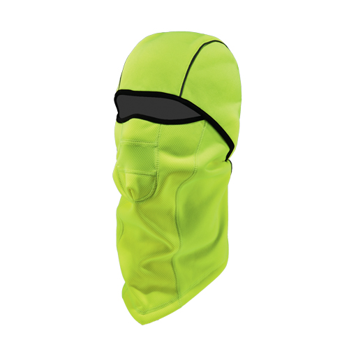 N-Ferno&reg; 6823 Wind-Proof Hinged Balaclava, Fleece, High-Visibility Lime Green Cam Industrial
