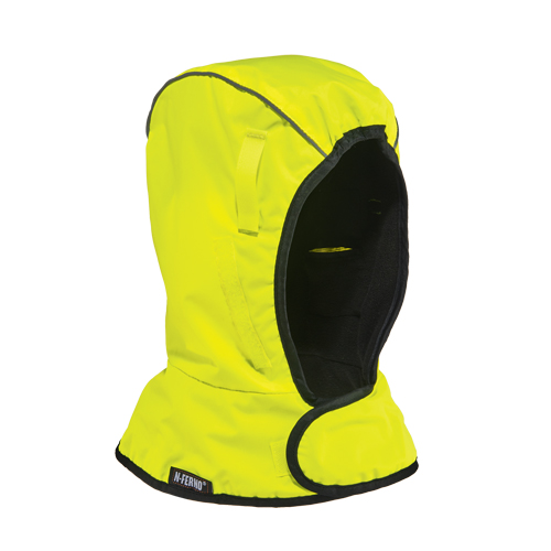 N-Ferno&reg; 6842 2 Layer Economy Winter Liner, Fleece Lining, One Size, High-Visibility Lime Green Cam Industrial