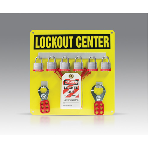 Hanger Board Kit, Laminated Steel Padlocks, 6 Padlock Capacity, Padlocks Included Cam Industrial