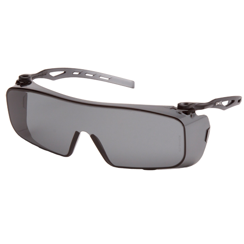 Lunettes de s&eacute;curit&eacute; Cappture OTG, Lentille Grise/fum&eacute;e, Antibu&eacute;e, ANSI Z87+/R&eacute;pond ou surpasse la norme CSA Z94.3 Cam Industrial
