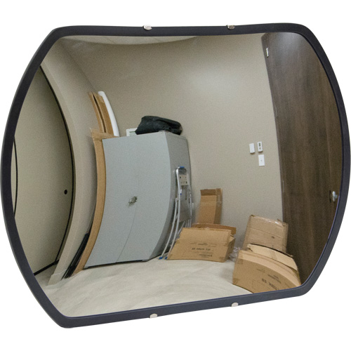 Miroir convexe rectangulaire/rond avec support, 18" h x 26" la, Int&eacute;rieur/Ext&eacute;rieur Cam Industrial