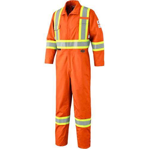 7702 FR Hi-Vis Safety Coveralls, Size 36, Orange Cam Industrial