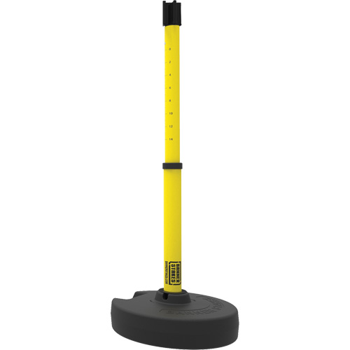 PLUS Barrier Post Set Receiver, 42" High, Yellow Cam Industrial