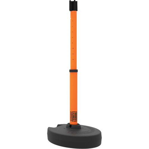 PLUS Barrier Post Set Receiver, 42" High, Orange Cam Industrial