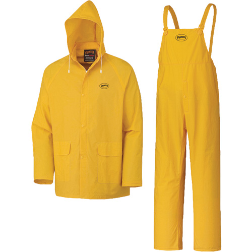 577 3-Piece Rain Suit, Polyester/PVC, 5X-Large, Yellow Cam Industrial
