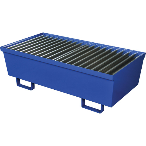 Steel Spill Containment Pallet, 74 US gal. Spill Capacity, 27" x 51.25" x 13" Cam Industrial