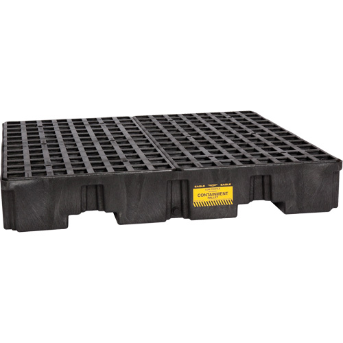 Spill Containment Pallet, 66 US gal. Spill Capacity, 51.5" x 51.5" x 8" Cam Industrial