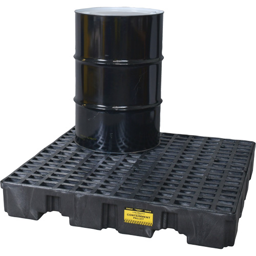 Spill Containment Pallet, 66 US gal. Spill Capacity, 51.5" x 51.5" x 8" Cam Industrial