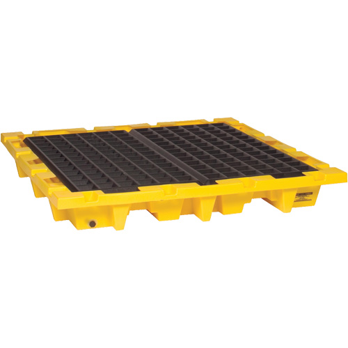 Spill Containment Pallet, 66 US gal. Spill Capacity, 58.5" x 58.5" x 7.75" Cam Industrial