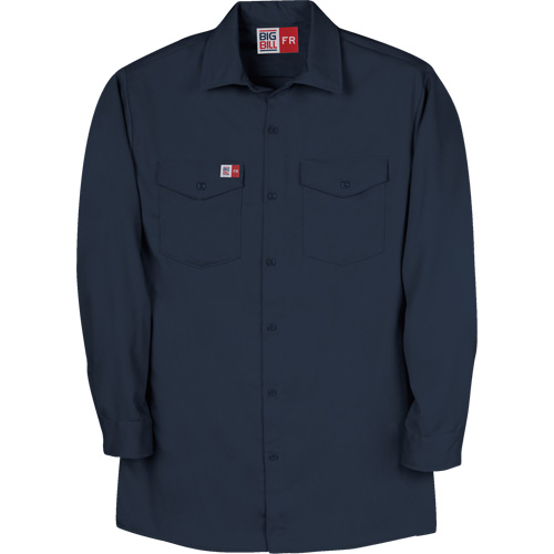 Arc Flash Work Shirt, Small, Navy Blue Cam Industrial