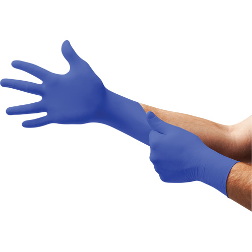 UltraForm&reg; UF-524 Examination Gloves, X-Small, Nitrile, 2.4-mil, Powder-Free, Blue, Class 2 Cam Industrial