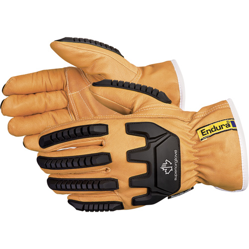 Endura&reg; Anti-Impact Driver's Gloves, X-Small, Grain Goatskin Palm, Thinsulate Inner Lining Cam Industrial