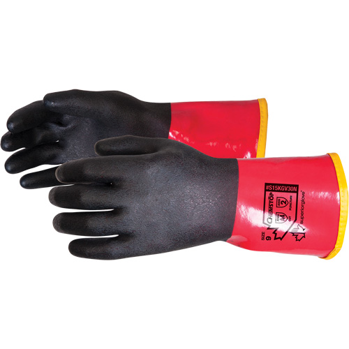 Chemstop Extreme Comfort Gloves, Size 7, 12" L, Nitrile/PVC, 30-mil Cam Industrial
