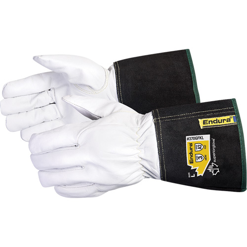 Endura&reg; TIG Welding Gloves, Grain Goatskin, Size Medium Cam Industrial