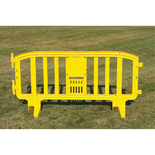 Barricade Movit, Emboîtables, 78" lo x 39" h, Jaune Cam Industrial