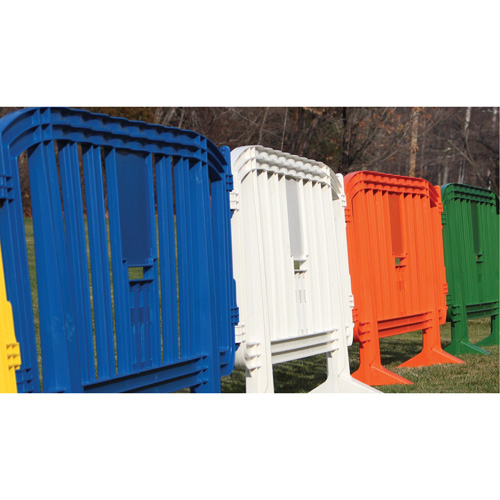 Minit Barricade, Interlocking, 49" L x 39" H, Green Cam Industrial
