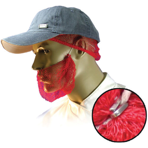 Disposable Beard Nets, Polypropylene, Red Cam Industrial
