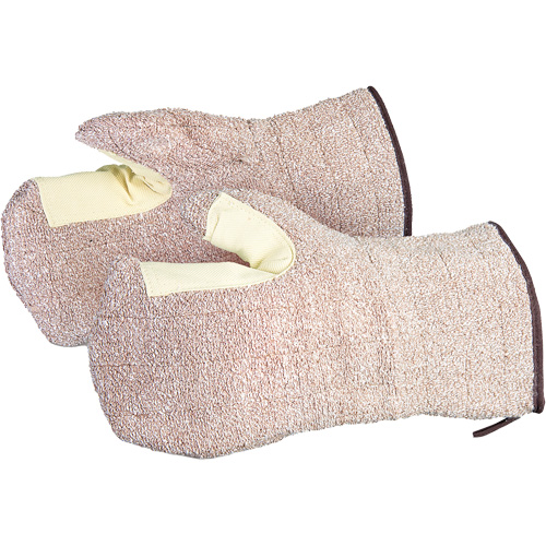 CoolGrip&reg; Baker's Mitts, Terry Cloth, Large, Protects Up To 446° F (230° C) Cam Industrial