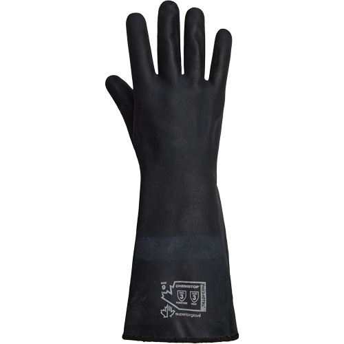 SolvStop Heady-Duty Chemical & Heat-Resistant Gloves, Neoprene, 8, Protects Up To 392° F (200° C) Cam Industrial