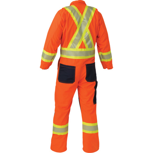 Ripstop Coveralls, 2X-Large, High Visibility Orange Cam Industrial