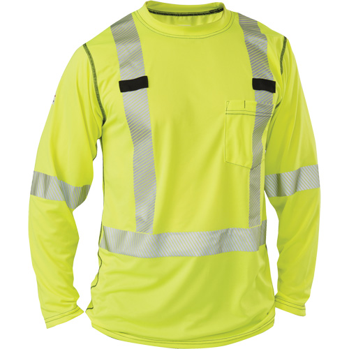 T-shirt &agrave; manches longues haute visibilit&eacute; Polartec Power Grid, Polyester, 2T-Grand, Jaune lime haute visibilit&eacute; Cam Industrial