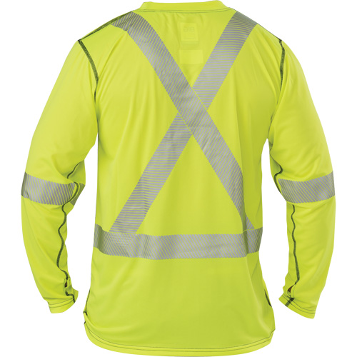 T-shirt &agrave; manches longues haute visibilit&eacute; Polartec Power Grid, Polyester, 2T-Grand, Jaune lime haute visibilit&eacute; Cam Industrial
