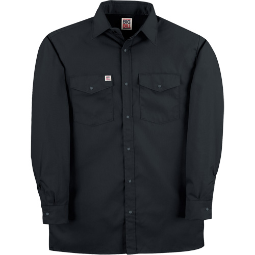 Chemise de travail en tissu crois&eacute; avec boutons-pression, Hommes, Moyen (grande taille), Noir Cam Industrial