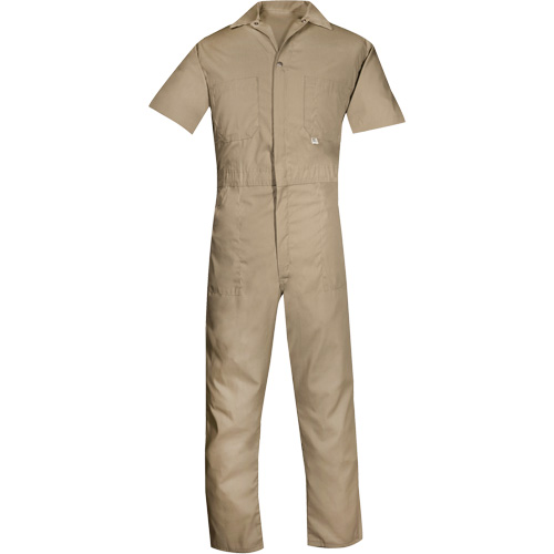 Short-Sleeved Coveralls, Men's, Tan, Size 4X-Large Cam Industrial