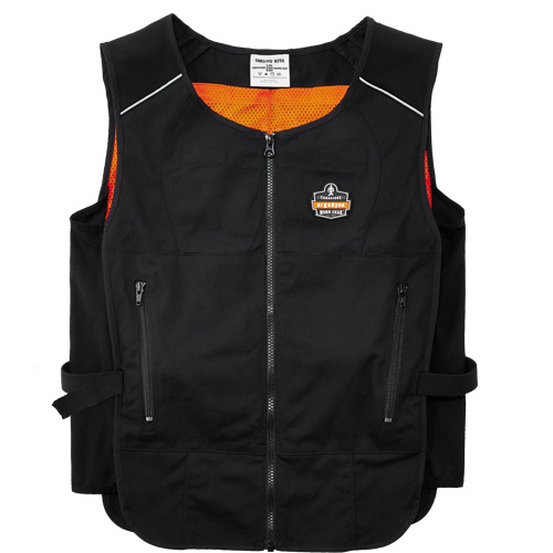 Veste de refroidissement &agrave; changement de phase l&eacute;g&egrave;re avec sachets 6260 Chill-Its, Petit/Moyen, Noir Cam Industrial