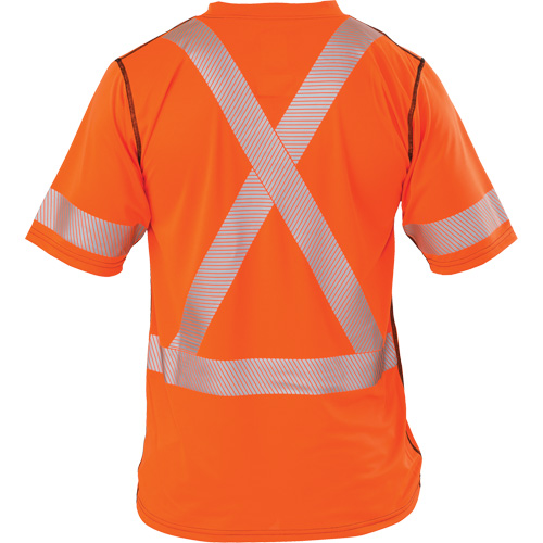 Polartec&reg; Power Grid&reg; High Visibility Short Sleeved T-Shirt, Polyester, Medium (Tall), Orange Cam Industrial