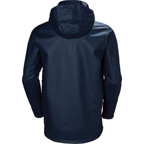 Gale Rain Jacket, Polyester/Polyurethane, Large, Navy Blue Cam Industrial