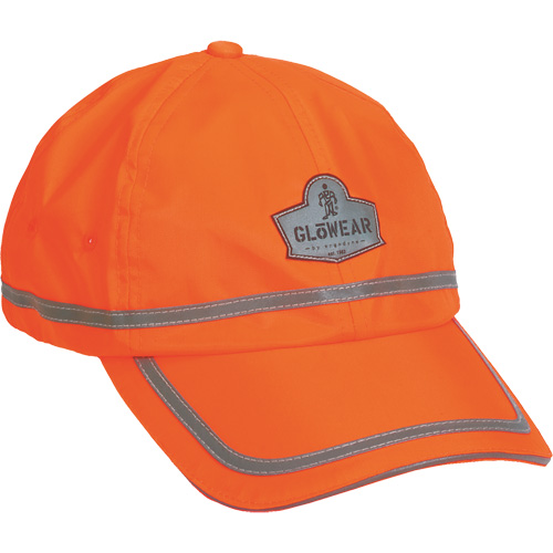 GloWear&reg; 8930 High Visibility Baseball Cap, High Visibility Orange, Polyester Cam Industrial