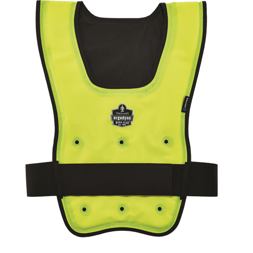 Chill-Its&reg; 6687 Economy Dry Evaporative Cooling Vest, Large/X-Large, High Visibility Lime-Yellow Cam Industrial