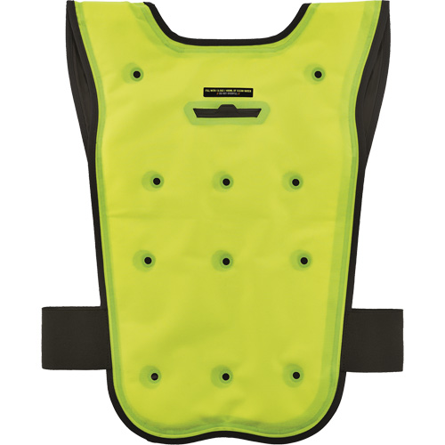 Chill-Its&reg; 6687 Economy Dry Evaporative Cooling Vest, Large/X-Large, High Visibility Lime-Yellow Cam Industrial