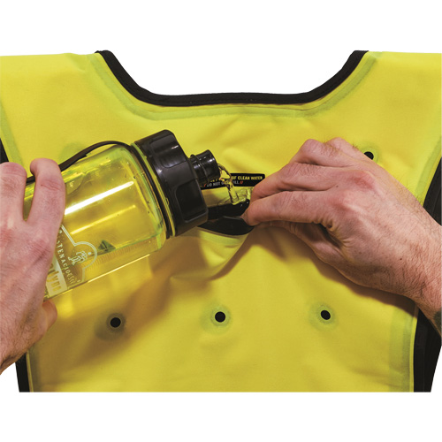 Chill-Its&reg; 6687 Economy Dry Evaporative Cooling Vest, Large/X-Large, High Visibility Lime-Yellow Cam Industrial