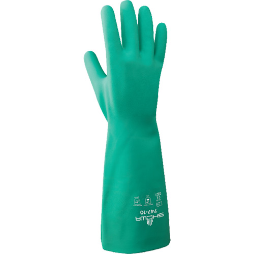 Chemical Resistant Gloves 747 Series, Size Large/9, 18" L, Nitrile, 22.04-mil Cam Industrial