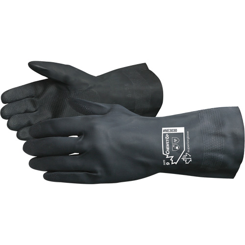 Gants doubl&eacute;s r&eacute;sistants aux produits chimiques Chemstop, Taille 7, 12" lo, N&eacute;opr&egrave;ne, Doublure en Ouat&eacute;e, 30 mils Cam Industrial