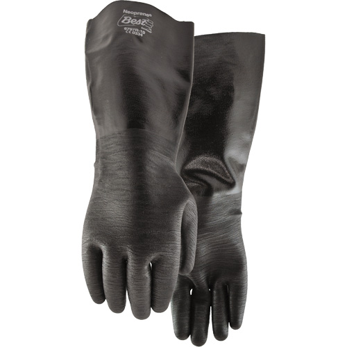 Gants r&eacute;sistants aux produits chimiques, Taille Grand/10, 18" lo, N&eacute;opr&egrave;ne, Doublure en Coton, 84-mil Cam Industrial