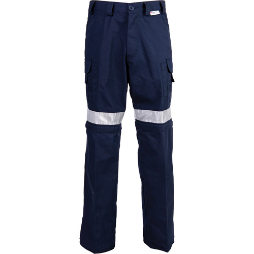 High Visibility Pants, Poly-Cotton, 36, Navy Blue Cam Industrial