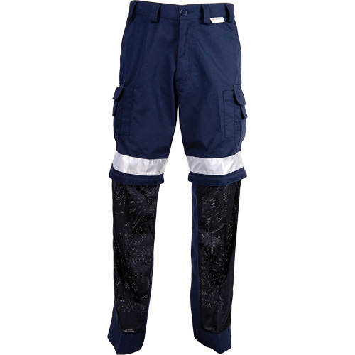 High Visibility Pants, Poly-Cotton, 36, Navy Blue Cam Industrial