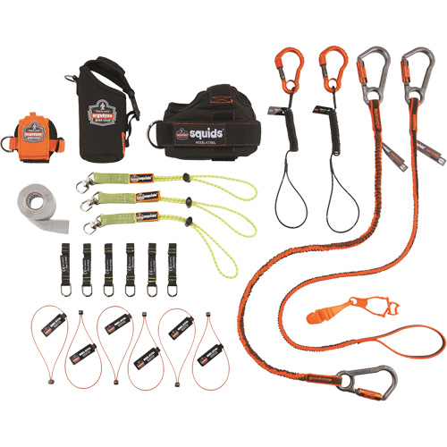 Trousse de longes de fixation d'outils pour vitrier 3185 Squids Cam Industrial
