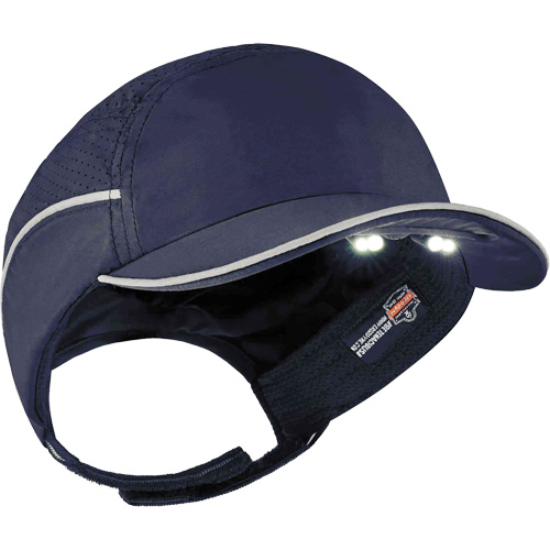 Skullerz&reg; 8965 Lightweight Bump Cap Hat with LED Lighting, Navy Blue Cam Industrial