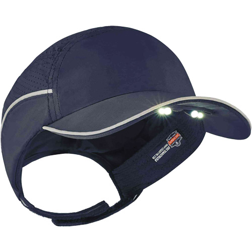 Skullerz&reg; 8965 Lightweight Bump Cap Hat with LED Lighting, Navy Blue Cam Industrial
