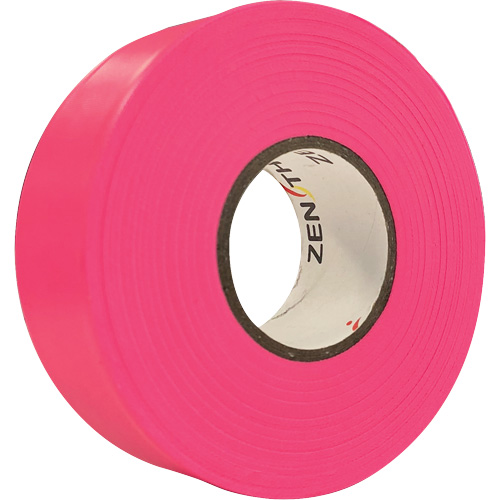 Flagging Tape, 1.1875" W x 164' L, Fluorescent Pink Cam Industrial